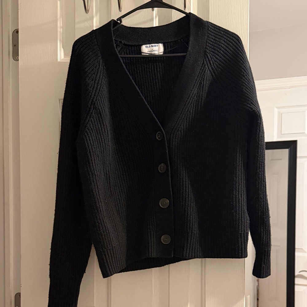 Old Navy Black Button-Up Cardigan